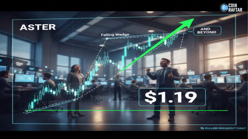 ASTER Forms Falling Wedge Support as Bulls Eye Breakout Toward $1.19 and Beyond