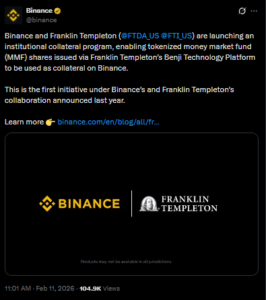 Binance and Franlin Templen
