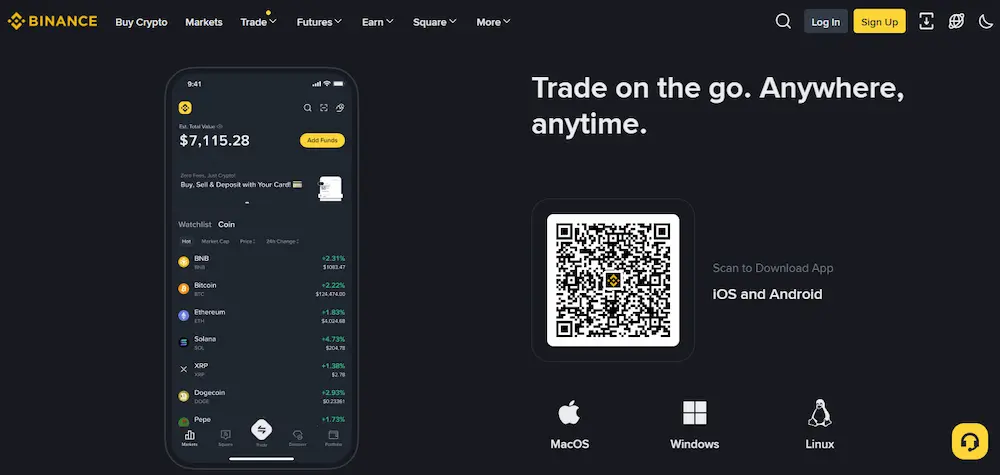 Screenshot binance