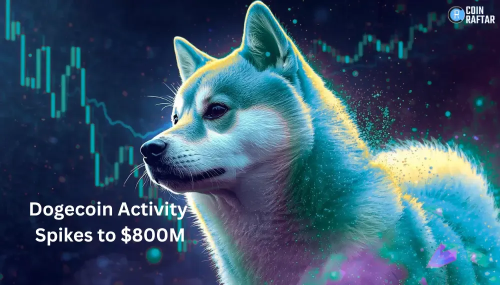 Dogecoin Activity Spikes to $800M While Price Consolidates Near Key Levels
