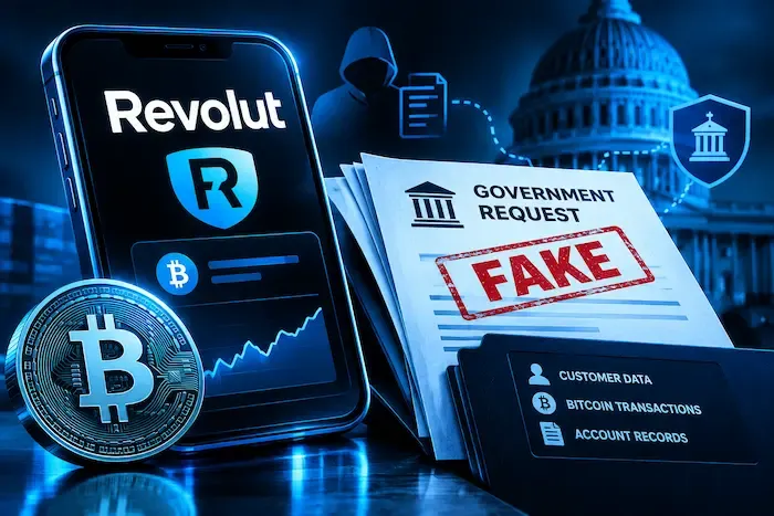 Revolut Exposes Bitcoin Records in Fake Government Request